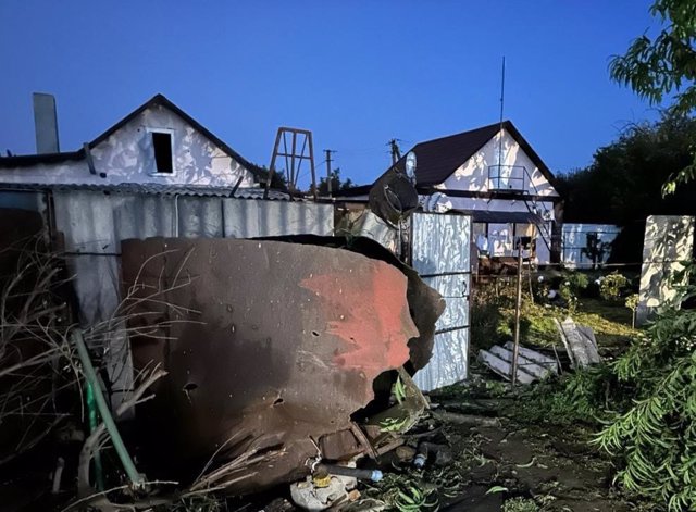 Vivienda dañada por un ataque ruso contra la región ucraniana de Dnipró