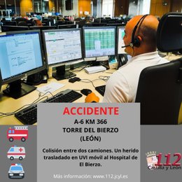 Gráfico elaborado por el 112 con datos del accidente en la A-6 en Torre del Bierzo