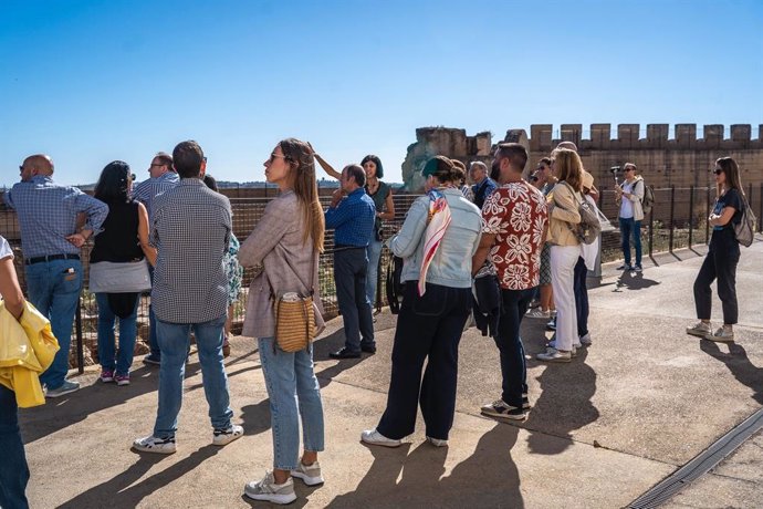 Turistas en Badajoz durante Almossassa.