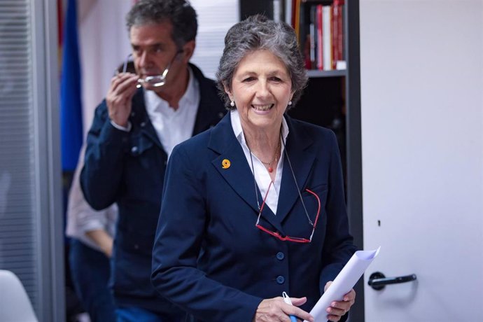 La presidenta de Societat Civil Catalana (SCC), Elda Mata, y su vicepresidente, Álex Ramos.