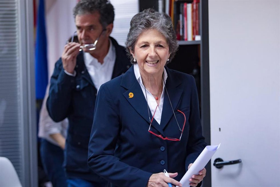 La presidenta de Societat Civil Catalana (SCC), Elda Mata, y su vicepresidente, Álex Ramos.