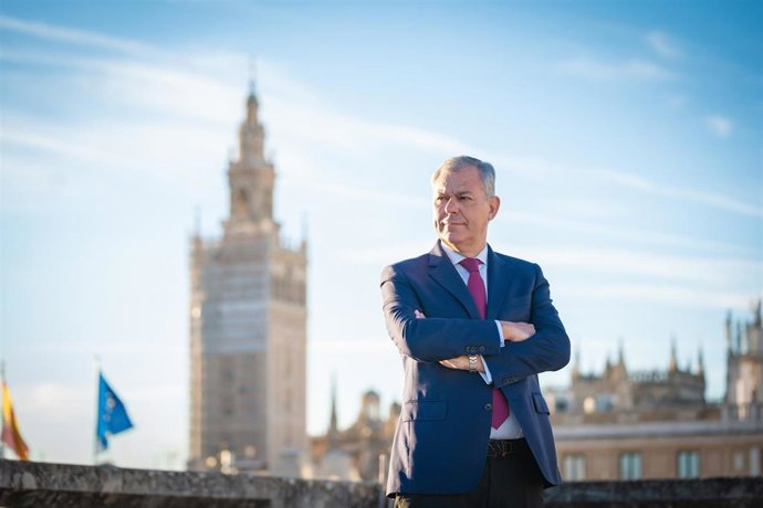 José Luis Sanz, alcalde de Sevilla, en la entrevista concedida a Europa Press Andalucía.