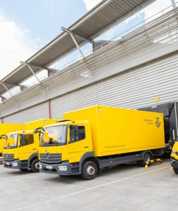 Camiones de Correos en una imagen de archivo