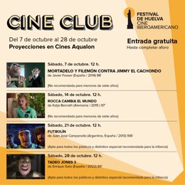 Programación de Cine Club del Festival de Huelva.