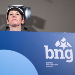 Archivo - La portavoz nacional del BNG, Ana Pontón, interviene durante el seguimiento de la jornada electoral en la sede del BNG de Santiago, a 28 de mayo de 2023, en Santiago de Compostela, A Coruña, Galicia (España). Hoy, 28M, se celebran elecciones m