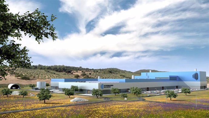 Archivo - Simulación del proyecto industrial minero de Extremadura New Energies planteado en Cáceres