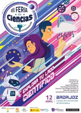 Cartel de la III Feria de Ciencias-Universidad de Extremadura