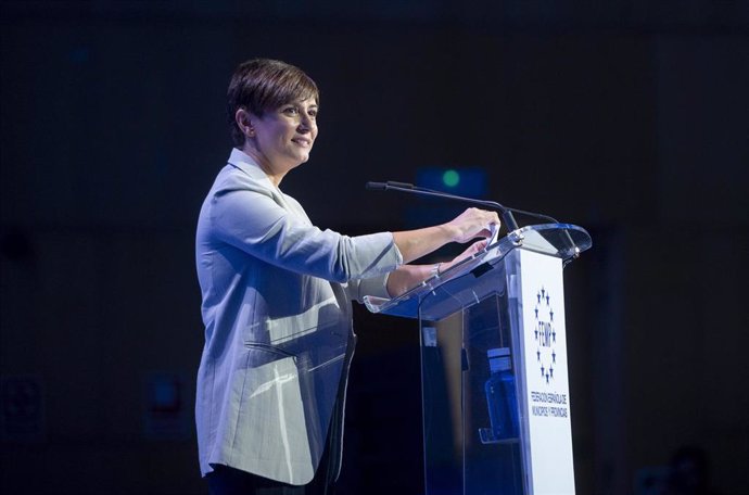 La ministra Portavoz del Gobierno en funciones, Isabel Rodríguez interviene en el congreso de la Femp en el Palacio Municipal de Congresos, a 23 de septiembre de 2023, en Madrid (España). La Federación Española de Municipios y Provincias (FEMP), celebra