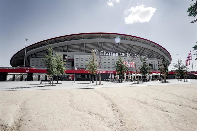 Archivo - Exterior del estadio deportivo Cívitas Metropolitano, en el barrio de las Rosas