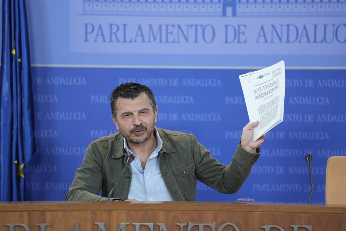 El portavoz del del PP en el Parlamento andaluz, Toni Martín, este miércoles
