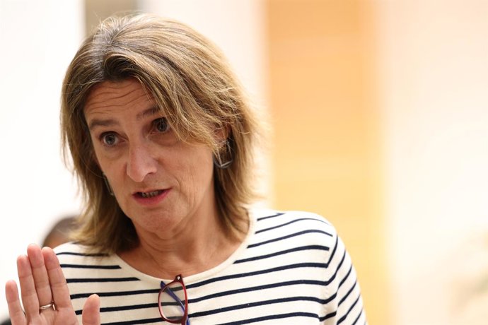 La vicepresidenta i ministra per a la Transició Ecolgica en funcions, Teresa Ribera, presenta el balan climtic de l'estiu 2023, a 14 de setembre de 2023, a Madrid (Espanya).
