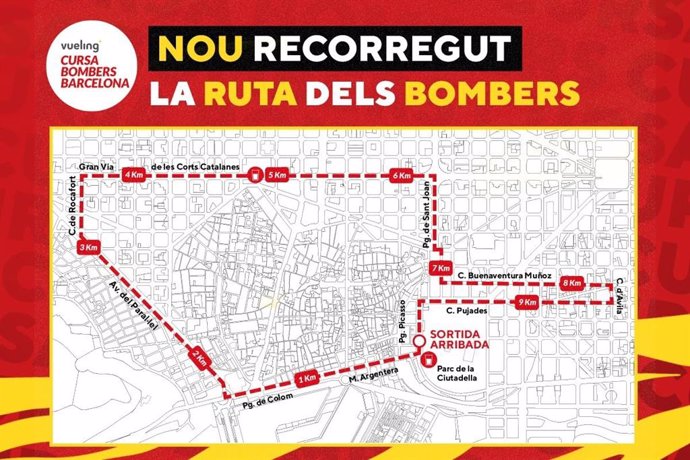 Ruta de la Vueling Cursa de Bombers 2023