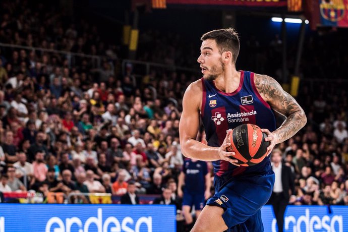Willy Hernangomez of Fc Barcelona in action during the ACB Liga Endesa, match played between FC Barcelona and Joventut Badalona at Palau Blaugrana on September 24, 2023 in Barcelona, Spain.