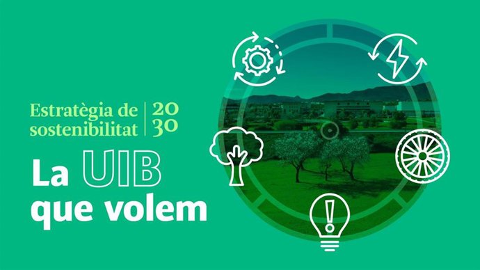 Archivo - Cartel de la estrategia sostenible de la UIB.
