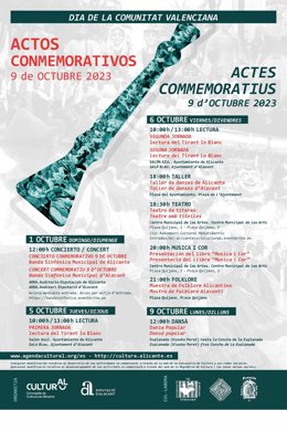 Actividades de la celebración del 9 d'Octubre en Alicante