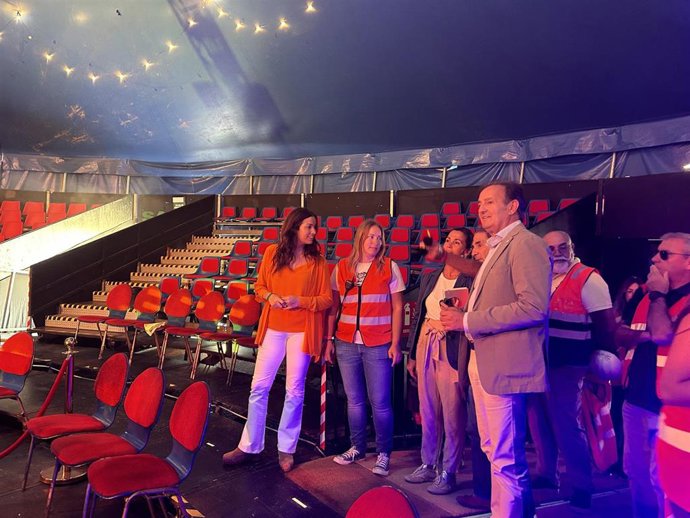 Esta mañana han visitado los consejeros las instalaciones del Recinto Ferial de Valdespartera, entre otras, el circo.