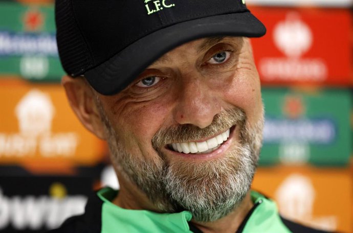 Elentrenador del Liverpool, Jürgen Klopp, en rueda de prensa.