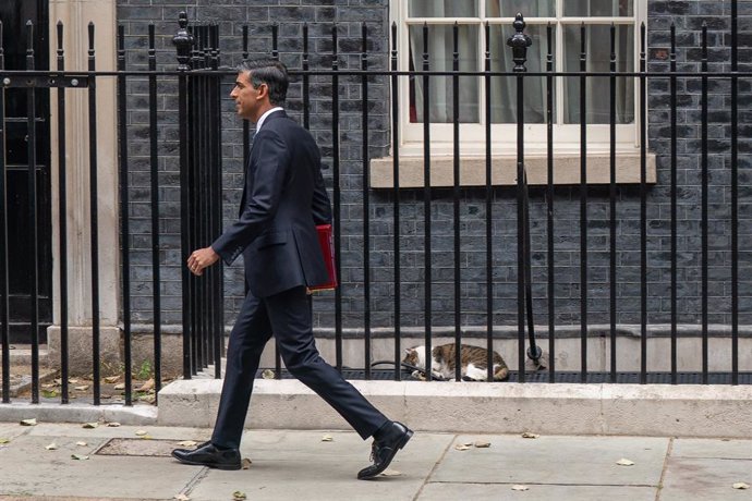13 September 2023, United Kingdom, London: UK Prime Minister Rishi Sunak departs 10 Downing Street, London, to attend Prime Minister's Questions at the Houses of Parliament. Photo: Aaron Chown/PA Wire/dpa
