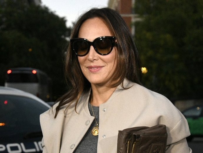 Tamara Falcó llega a la iglesia de los Jerónimos para asistir a una misa funeral en memoria de Marta Chávarri, a 4 de octubre de 2023, en Madrid (España).