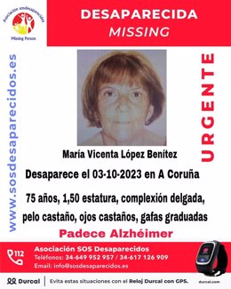 Mujer desaparecida A Coruña
