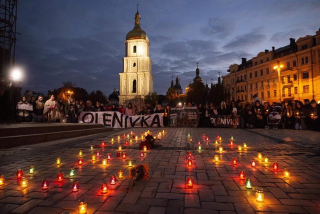 Archivo - Acto en conmemoración del ataque contra  la prisión de Olenivka 