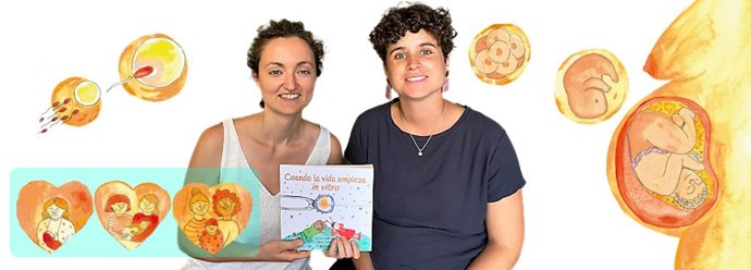 La autora Laura Rabinad Lizano junto con la ilustradora Pepa Rfols.