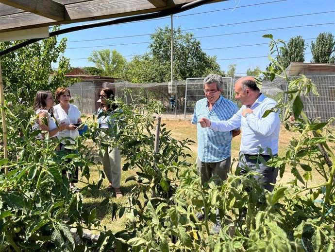 Jesús López, director AgroBank en CyL; Félix Revilla, director INEA, Natalia Díez, responsable Acción Social en CyL; Dunia Virto y María Antonia González (ambas de Fundación INEA).