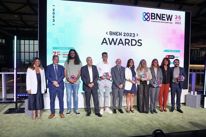 Els guardonats en els premis a les millors start-ups de BNEW 2023