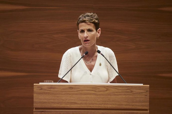 Archivo - María Chivite, presidenta del Gobierno de Navarra.