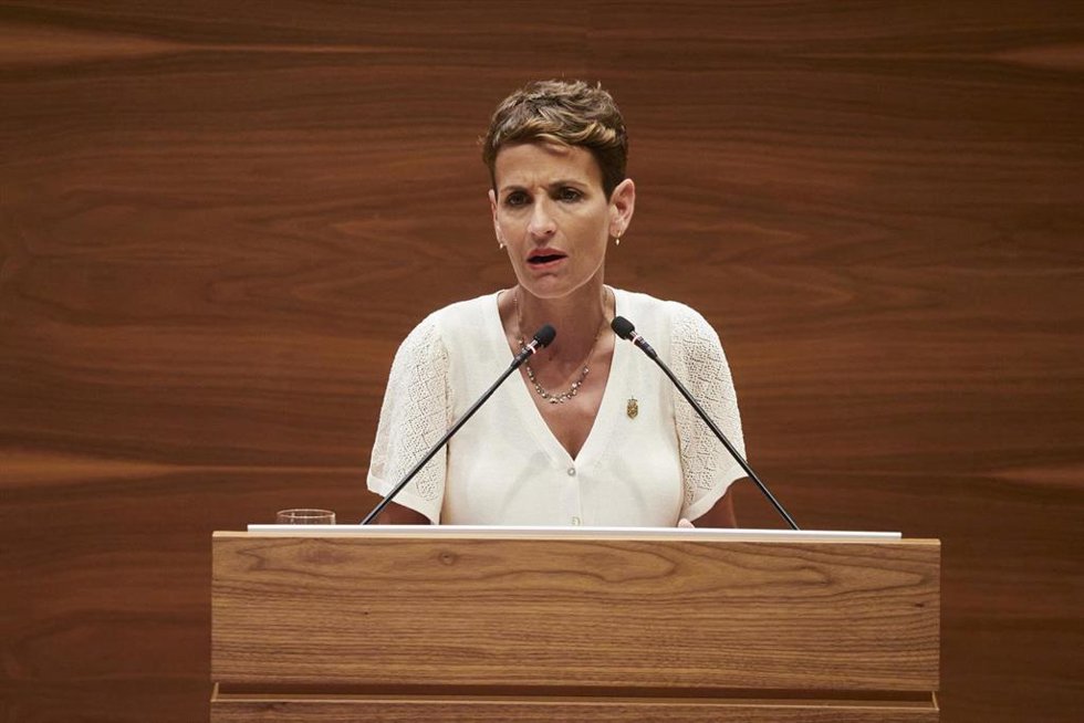 Archivo - María Chivite, presidenta del Gobierno de Navarra.