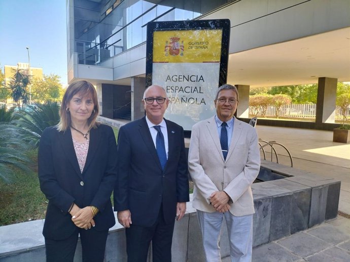 Sam Scimemi en el edificio CREA, sede de la Agencia Espacial Española