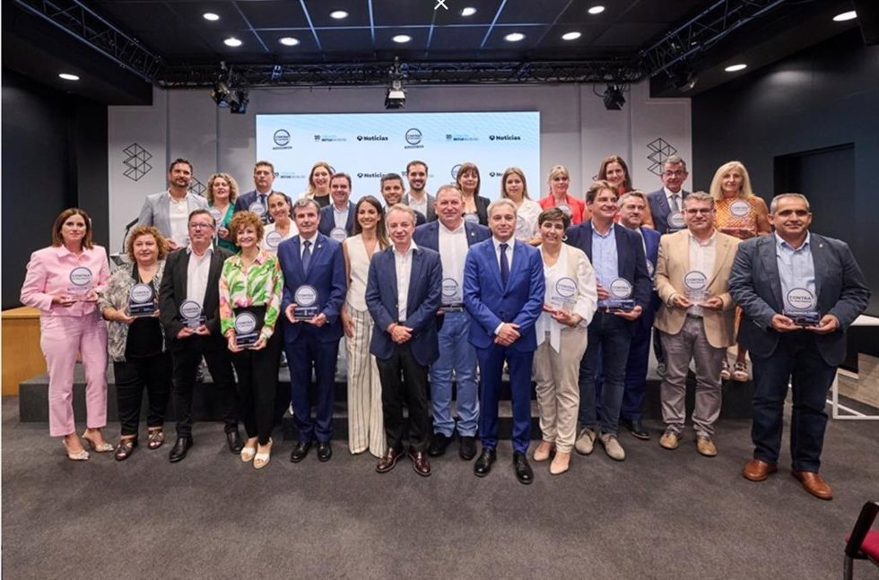 Acto en la Sede de Atresmedia en el que la Fundación Mutua Madrileña y Antena 3 Noticias hacen entrega de un distintivo a 30 municipios por su actuación contra la violencia de género