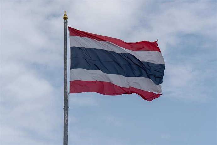 Archivo - Imagen de archivo de la bandera de Tailandia.