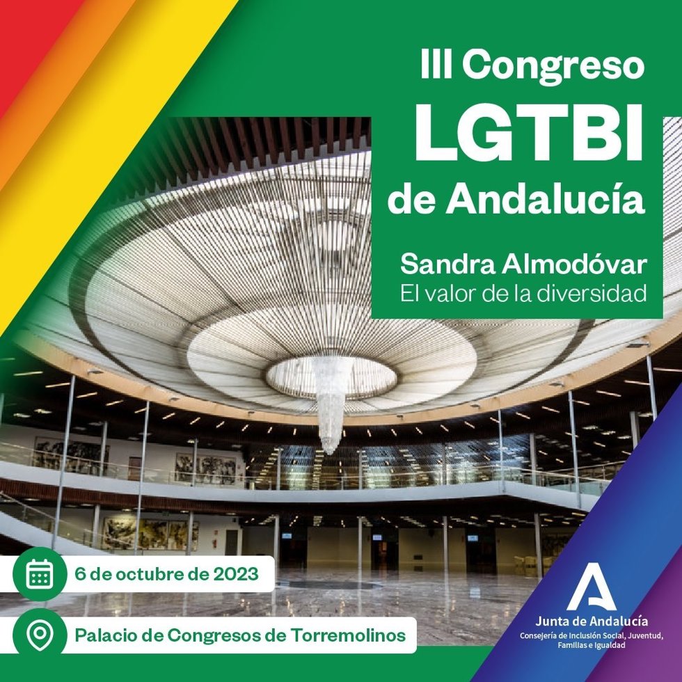 Cartel del tercer Congreso Internacional LGTBI de Andalucía.