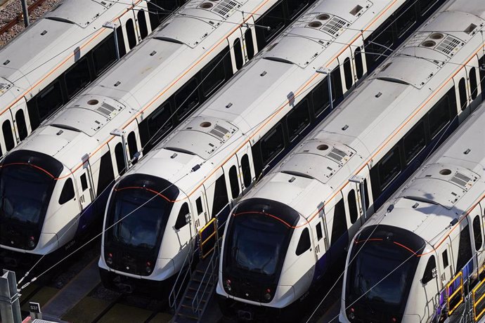 Trenes estacionados en Londres