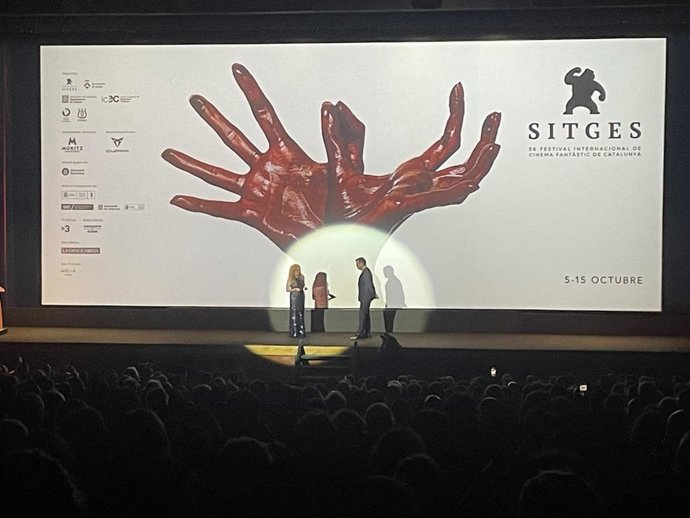 Inauguración del Festival de Sitges 2023, con la directora de la fundación Mnica Garcia y el director del festival Ángel Sala