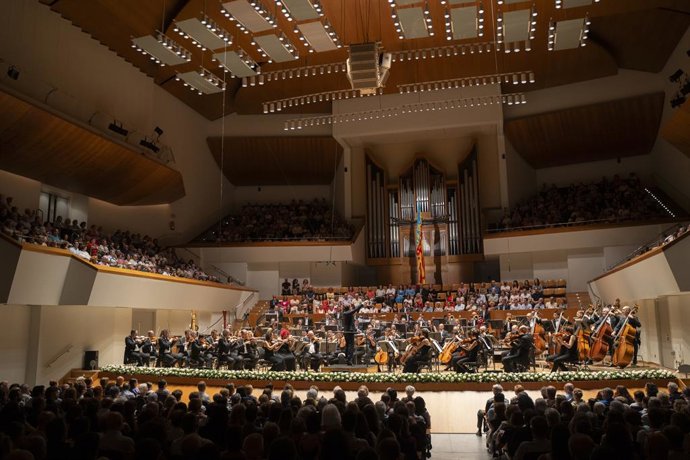 Concierto de reapertura del Palau de la Música de Valncia con la Orquesta de Valncia, tras cuatro años cerrado por obras.