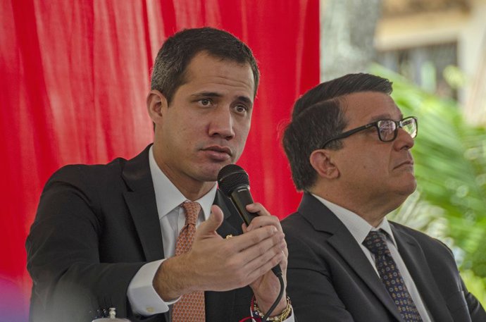 Archivo - 12 February 2020, Venezuela, Caracas: Venezuelan opposition leader and self-appointed interim president Juan Guaido speaks during a plenary session of the Venezuelan National Assembly at Bolivar Plaza. Photo: Jimmy Villalta/ZUMA Wire/dpa