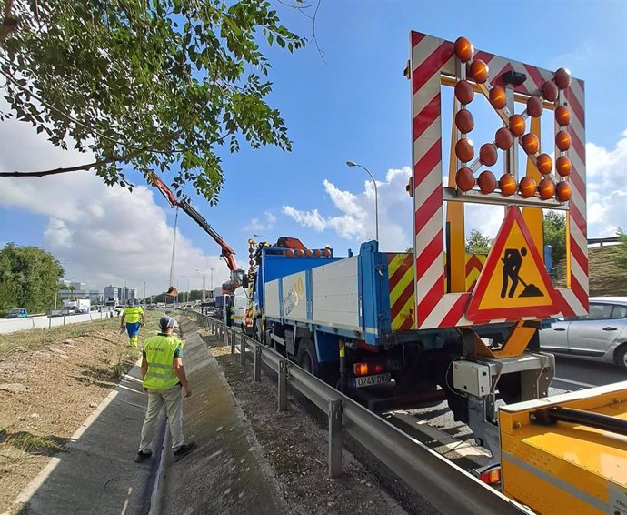 Trabajos de Lantania en la M-30 renovación de la iluminación