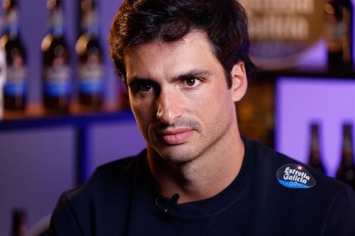 El piloto español Carlos Sainz (Ferrari), en una entevista a Europa Press en un evento de Estrella Galicia 0,0.