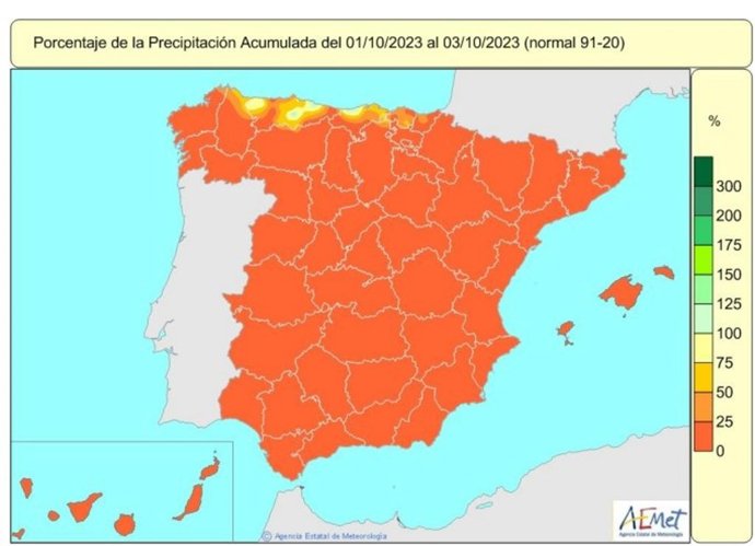 El año hidrológico 2023-24 comienza sin apenas lluvias.