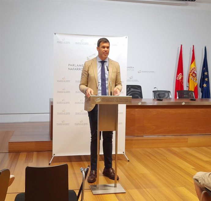 El presidente del PP de Navarra y portavoz del grupo parlamentario, Javier García