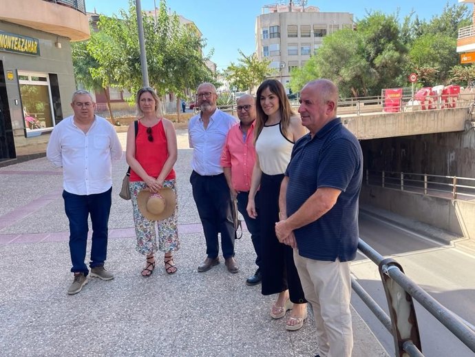 La vicealcaldesa, Rebeca Pérez, en el túnel de Beniaján