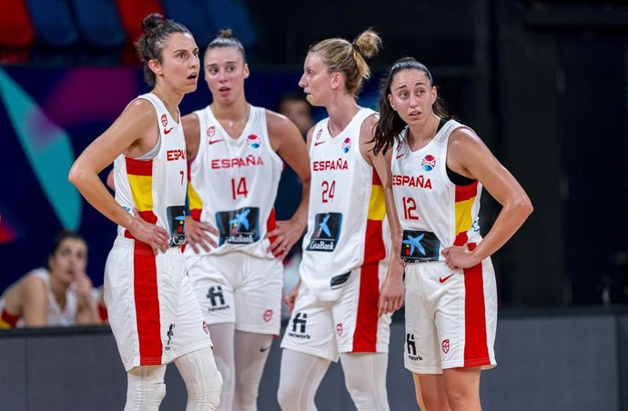 Archivo - La selección española femenina de baloncesto, durante el Eurobasket 2023