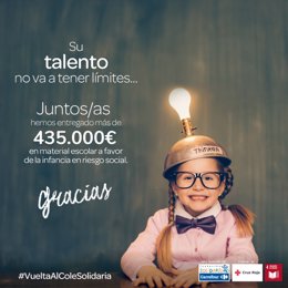 Fundación Solidaridad Carrefour entrega a Cruz Roja más de 16.000 euros en material escolar a favor de la infancia en riesgo social de Extremadura