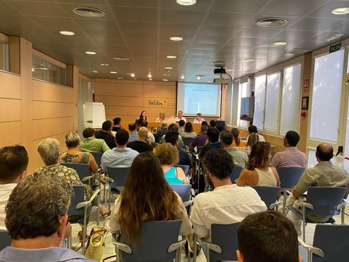 La  consellera insular de Promoción Económica y Desarrollo Local, Pilar Amate, durante la celebración de la primera reunión gestores energéticos municipales.