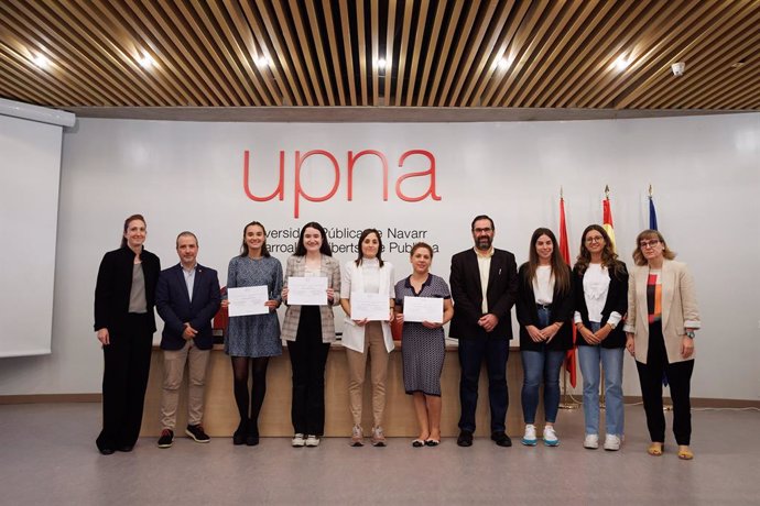 Finalistas y premiadas en Enfermería de los trabajos fin de grado en Ciencias de la Salud de la Universidad Pública de Navarra.