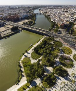 Archivo - Vista aérea del parque Magallanes