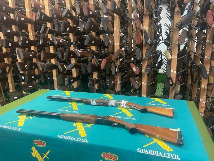 Armas deportivas decomisadas.