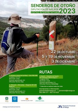 Cartel visitas interpretativas de otoño a la Gran Senda